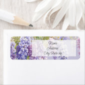 Étiquette Purple lavande aquarelle glycine florale lilas (En situation)