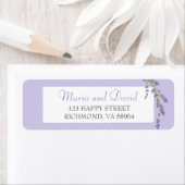 Étiquette Purple Lavender Adresse de retour (En situation)