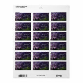 Étiquette Purple Lilac Fleurs Mariage Merci Favoriser les ét (Feuille entière)