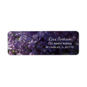Étiquette Purple Lilac Flowers Adresse de retour (Devant)