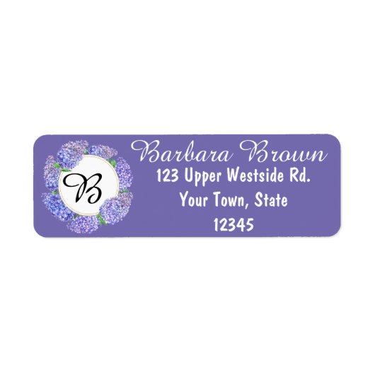Étiquette Purple Lilacs Return Address Label (Devant)