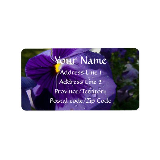 Étiquette Purple Pansy (Devant)