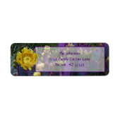 Étiquette Purple Prickly Pear Opuntia Cactus Fleurs Jaunes (Devant)