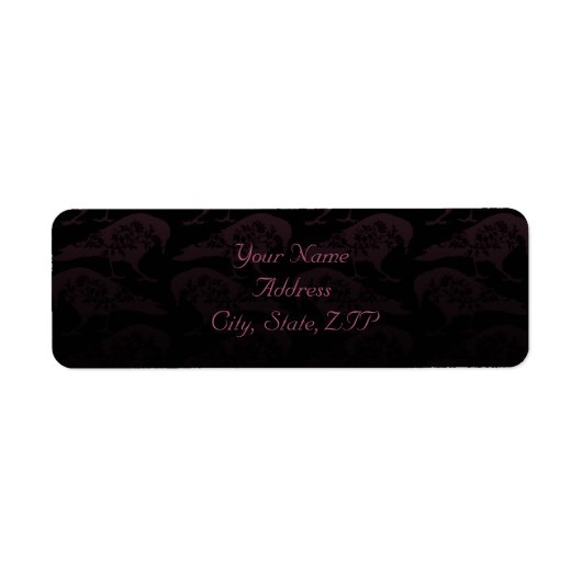 Étiquette Purple Raven Gothique Adresse de retour (Devant)
