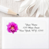 Étiquette Purple Rose Return Address Label (En situation)