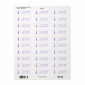 Étiquette Purple Tassel Graduation Return Adresse (Feuille entière)