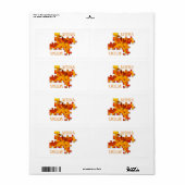 Étiquette Puzzle des feuilles d'automne (Feuille entière)