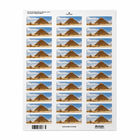 Étiquette Pyramide (Feuille entière)