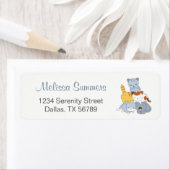 Étiquette Pyramide de chat - Groupe de chats Adresse (En situation)