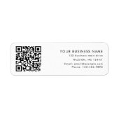 Étiquette QR Code Business Name Phone Number Return Address (Devant)