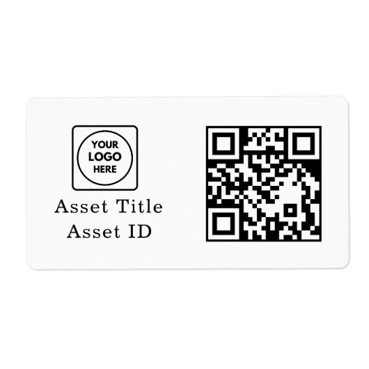 Étiquette QR code d'inventaire personnalisé | Suivi d'actif (Devant)