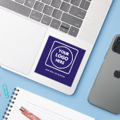 Étiquette QR Code promo entreprise logo vinyle ble (Ordinateur portable avec iPhone)