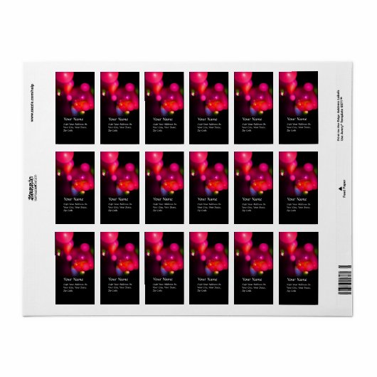 ÉTIQUETTE QUANTUM BUBBLES (Feuille entière)