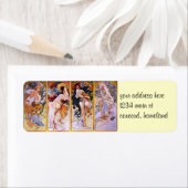 Étiquette Quatre saisons Alfons Mucha (En situation)