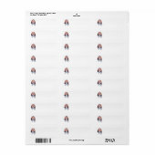 ÉTIQUETTE QUEEN ELIZABETH POCKET BEAGLE (Feuille entière)