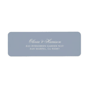 Étiquette Quelque Chose D'étiquette D'adresse Élégante Bleue
