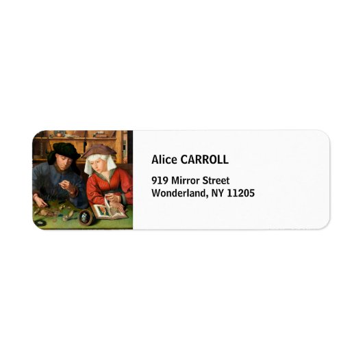 Étiquette Quentin Matsys - Le Moneylender et sa femme (Devant)