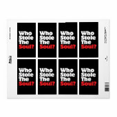 Étiquette Qui A Volé L'Âme ? (Feuille entière)