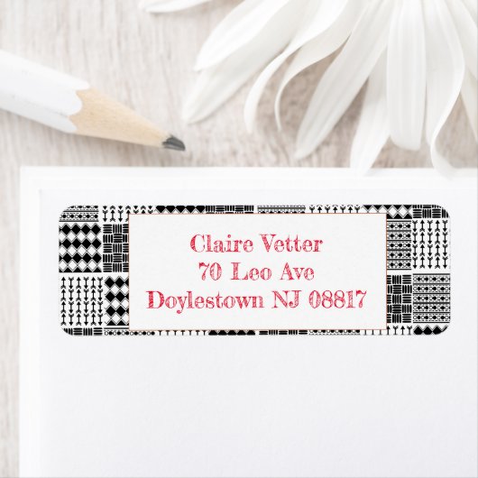 Étiquette Quilt Boho (En situation)