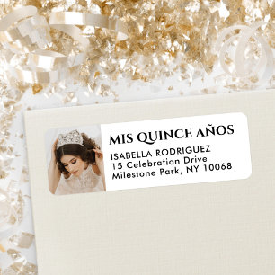 Étiquette Quinceañera Photo Mis Quince Años Retour
