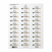 Étiquette Quirky Cats Cute Feline Art Funny Return Address (Feuille entière)