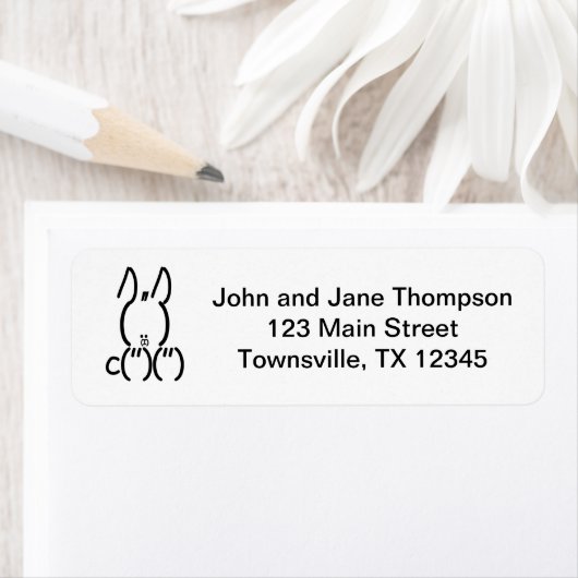 Étiquette Rabbit ASCII (En situation)