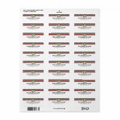 Étiquette Race Car fête d'anniversaire (Feuille entière)