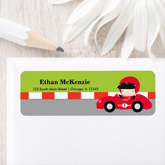 Étiquette Racecar (En situation)