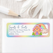 Étiquette Rainbow Candy Land (En situation)