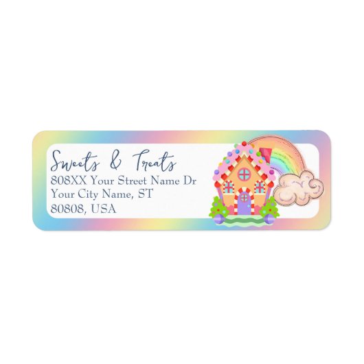 Étiquette Rainbow Candy Land (Devant)