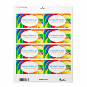 Étiquette Rainbow Candy Recette/Étiquette de bonbons (Feuille entière)