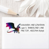 Étiquette Rainbow Crystal Dragon Adresse de retour (En situation)