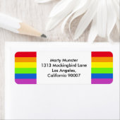 Étiquette RAINBOW fierté retour adresse étiquette, Gay pride (En situation)