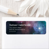 Étiquette Rainbow Galaxy Return Adresse (En situation)