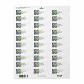 Étiquette Rainbow of Colorful Happy Faces (Feuille entière)