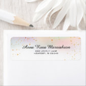 Étiquette *~* Rainbow Pastel Gold Parties scintillant Unicor (En situation)