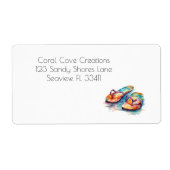 Étiquette Rainbow Reef Flip Flops, sur mesure (Devant)