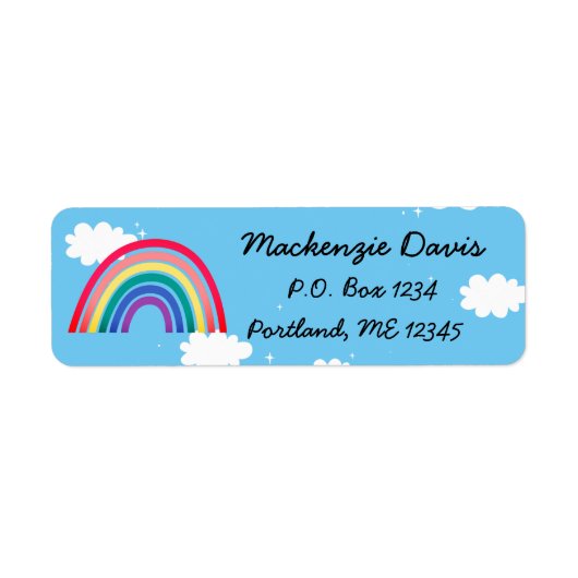 Étiquette Rainbow return address (Devant)