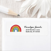 Étiquette Rainbow Return address (En situation)