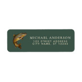 Étiquette Rainbow Trout - Fly Fisherm Return Address Label   (Devant)