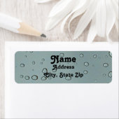 Étiquette Raindrop Photo Raindrop Rainather Grey Professiona (En situation)