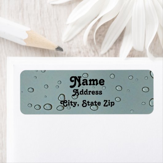 Étiquette Raindrop Photo Raindrop Rainather Grey Professiona (En situation)