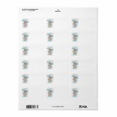 Étiquette Rainy Daze Teddy Bear (Feuille entière)