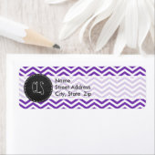 Étiquette Raisins Chevron violet de raisin ; aspect tableau (En situation)