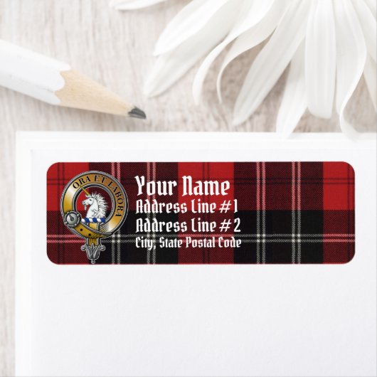 Étiquette Ramsay Tartan & Badge (En situation)