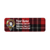 Étiquette Ramsay Tartan & Badge (Devant)