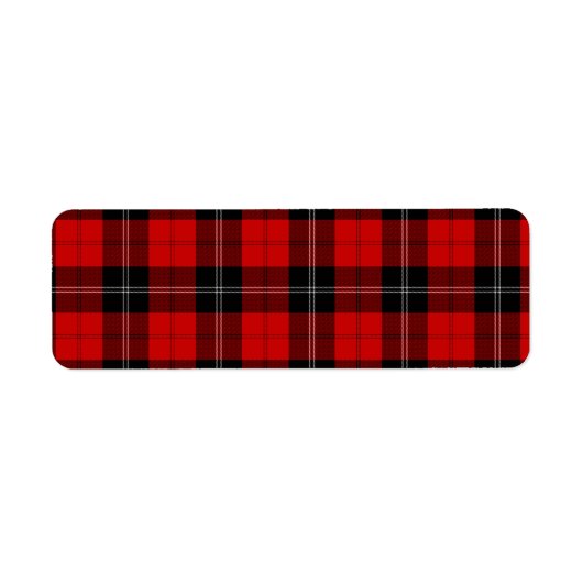Étiquette Ramsay tartan rouge noir plaid (Devant)