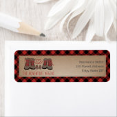 Étiquette Randonnées Boots Buffalo Plaid Adventure Baby show (En situation)