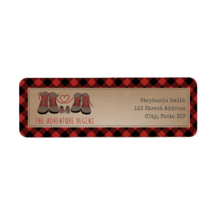 Étiquette Randonnées Boots Buffalo Plaid Adventure Baby show