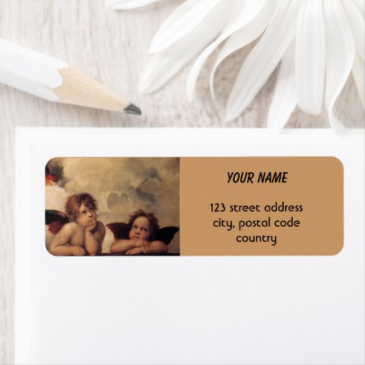 Étiquette Raphael, Sistine Cherub (En situation)